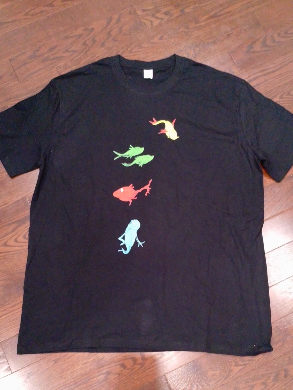 🆕 Vintage Dr. Seuss One Fish Two Fish Red Fish Blue Fish T-shirt Tee Shirt 3XL